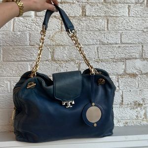 Tory Burch blue leather purse